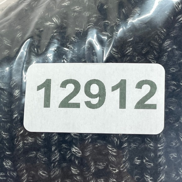 Hand Knit Sweater Womens‎ XS-S Black Speckle Chunky Mock Neck Pullover Soft Cozy - Picture 6 of 6